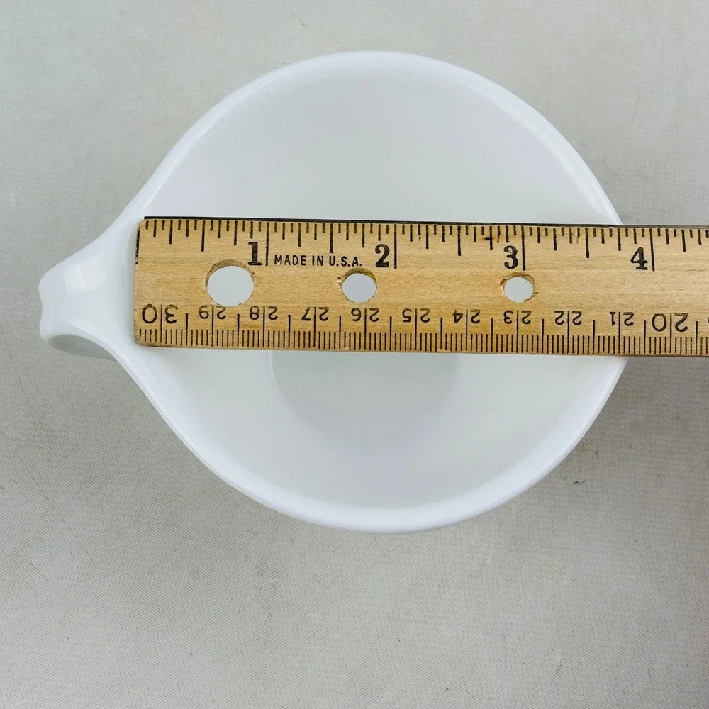 Corelle Woodland Brown Creamer 6 oz Ounce Vintage Glass White Floral‎